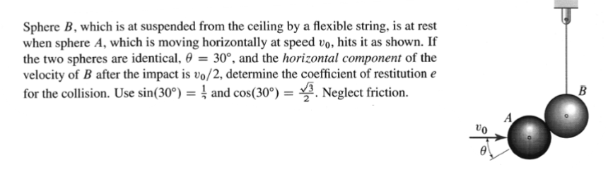 Sphere B, which is at suspended from the ceiling by a