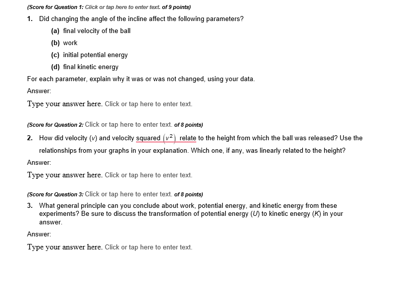  (Score for Question 1: Click or tap here to enfer text.