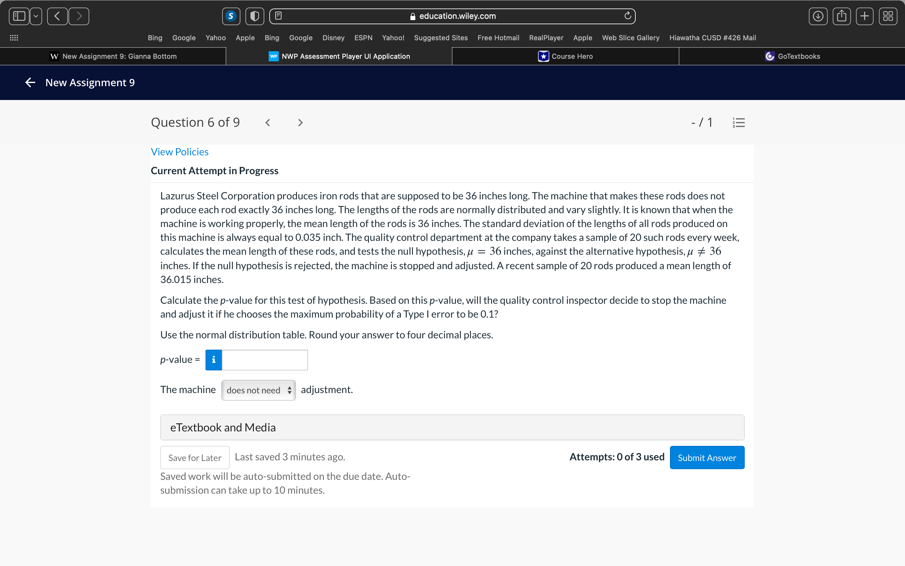  limillm m: NWP Assessment Player ui Application 6 New Assignment 9