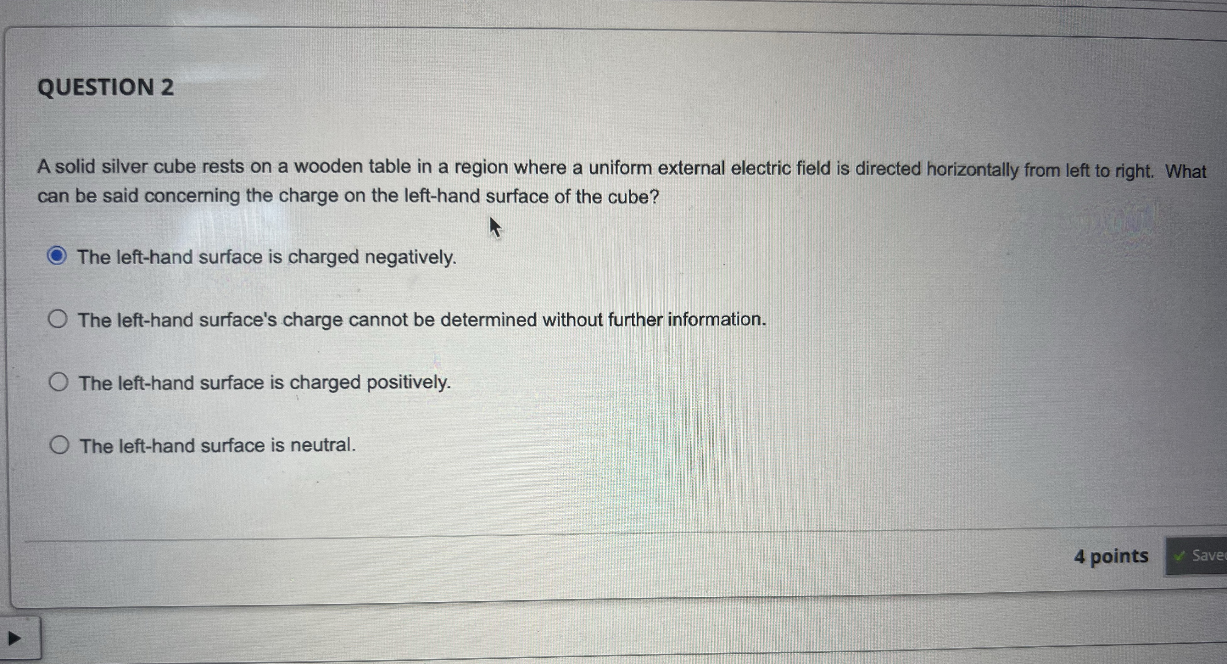 Please solve and explain QUESTION 2 A solid silver cube rests on