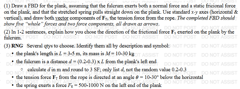 plank on a fulcrum near the left end, attaching a spring to