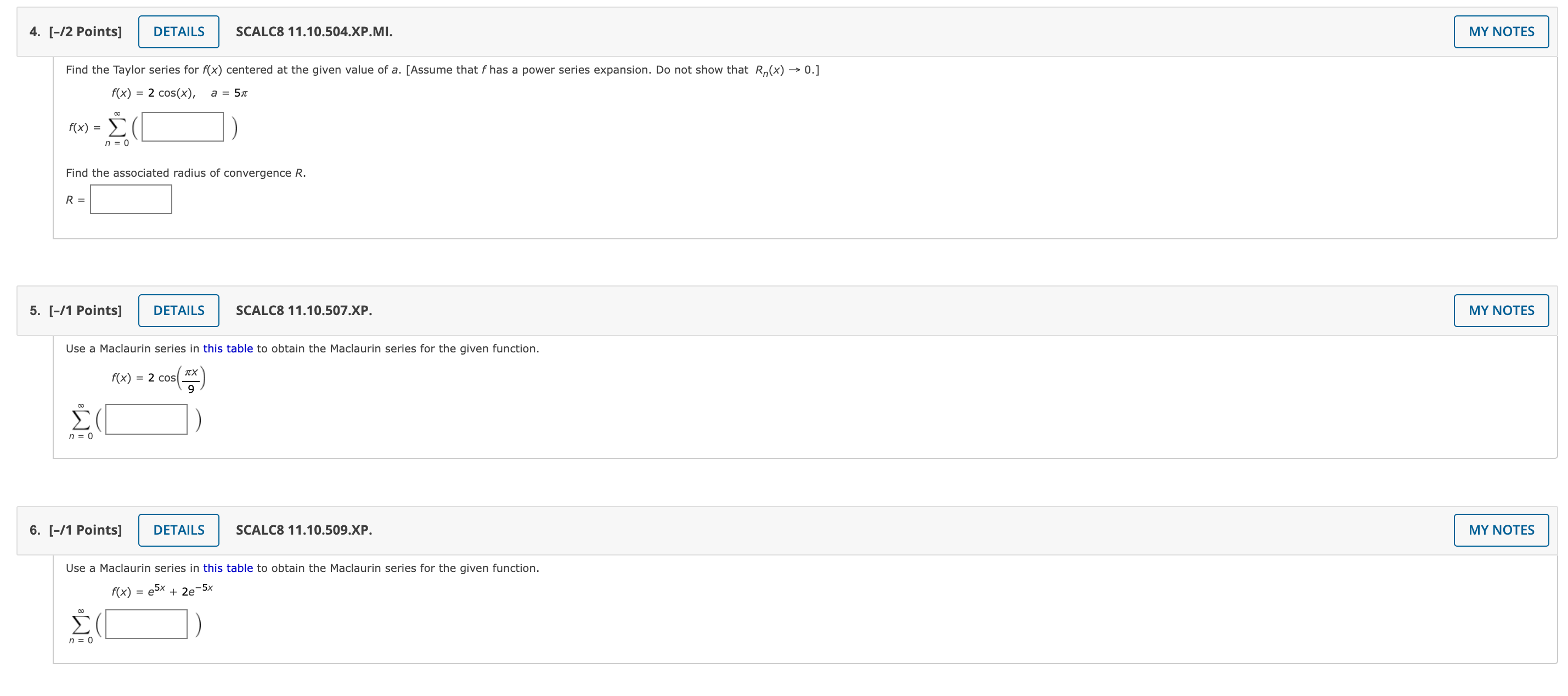 series for f(x) using the definition of a Maclaurin series. [Assume that