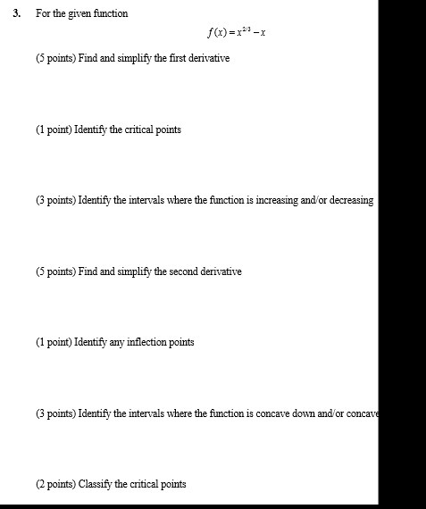  3. For the given function f(x)=- (5 points) Find and simplify