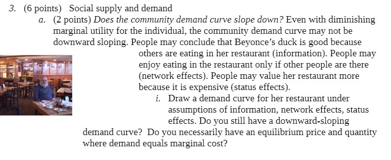 3'. (6 points) Social supply and demand a. (2 points) Does