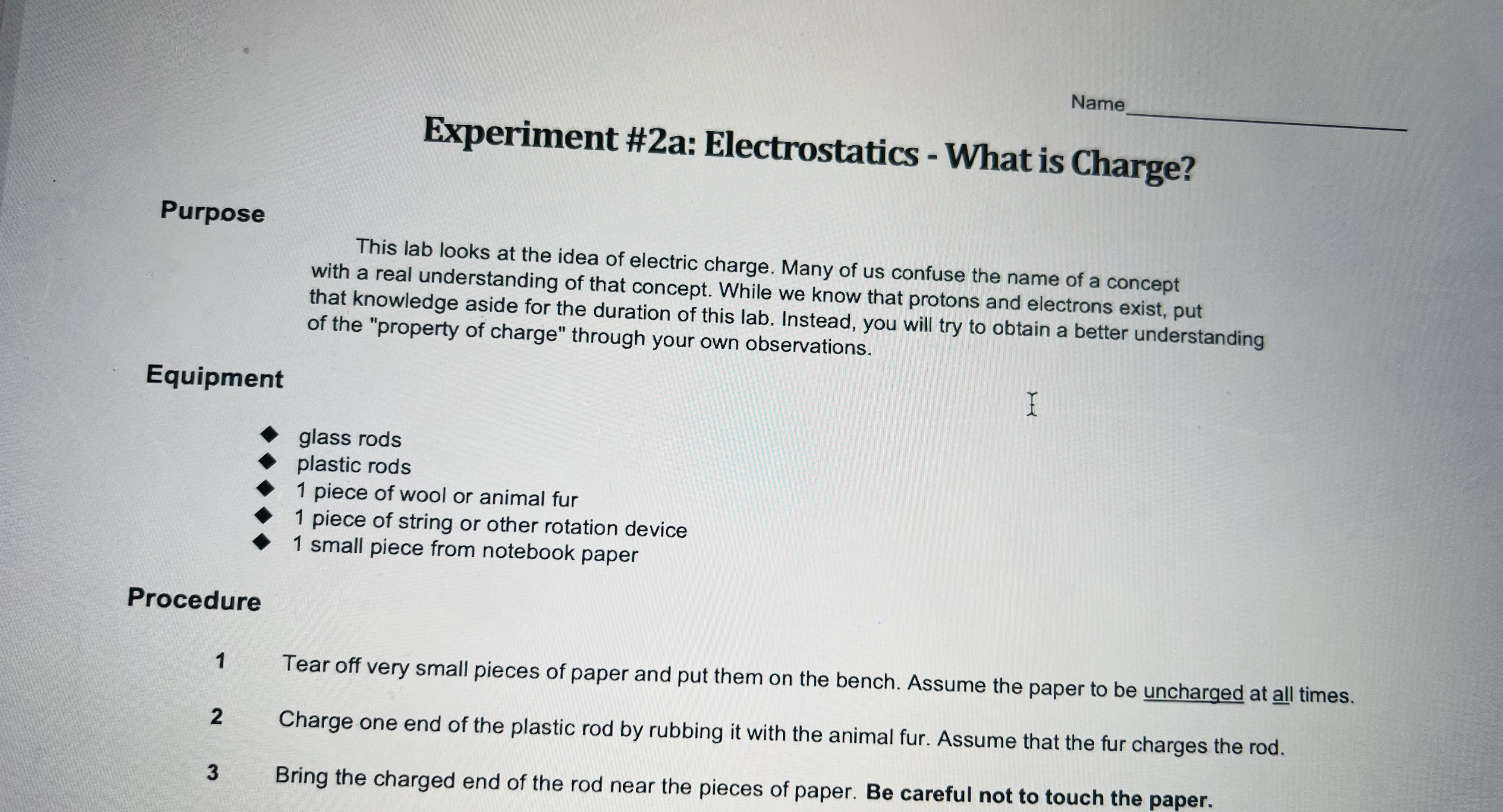 Good evening,Could you help me with those physics lab questions Name Experiment