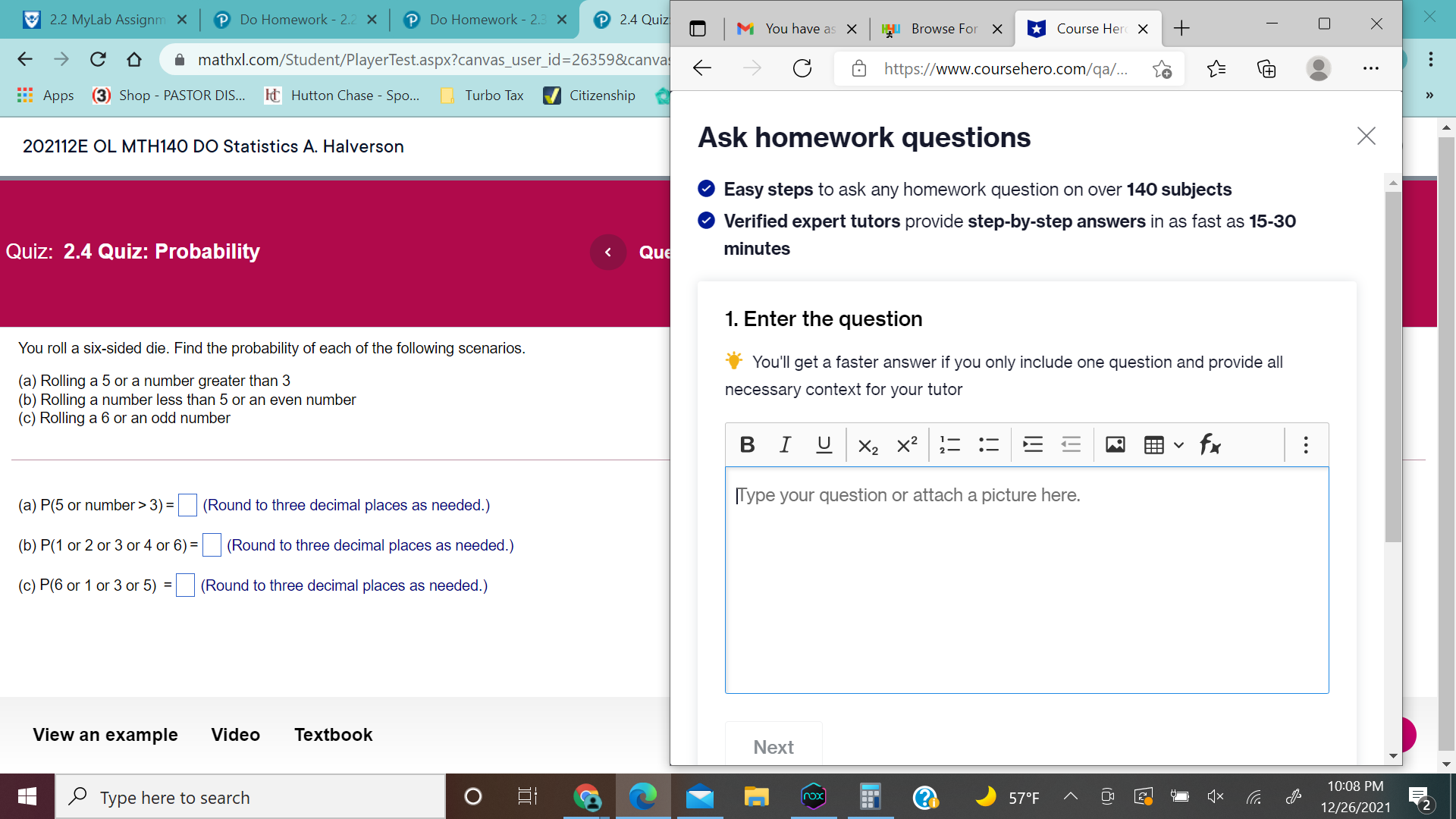 2.2 MyLab Assignm X Do Homework - 2.2 x P Do