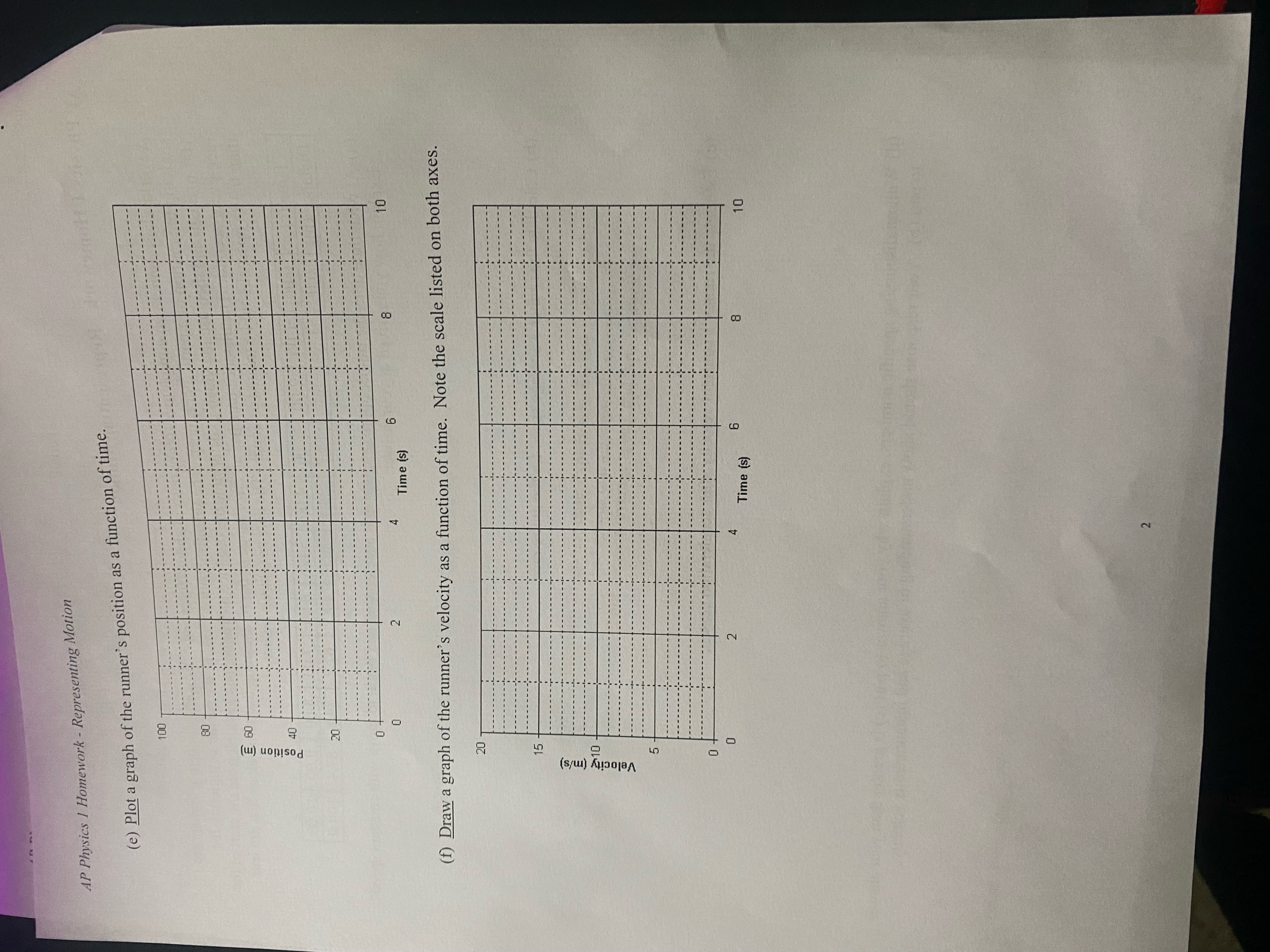 1. A world-class runner can complete a 100-m dash in about 10