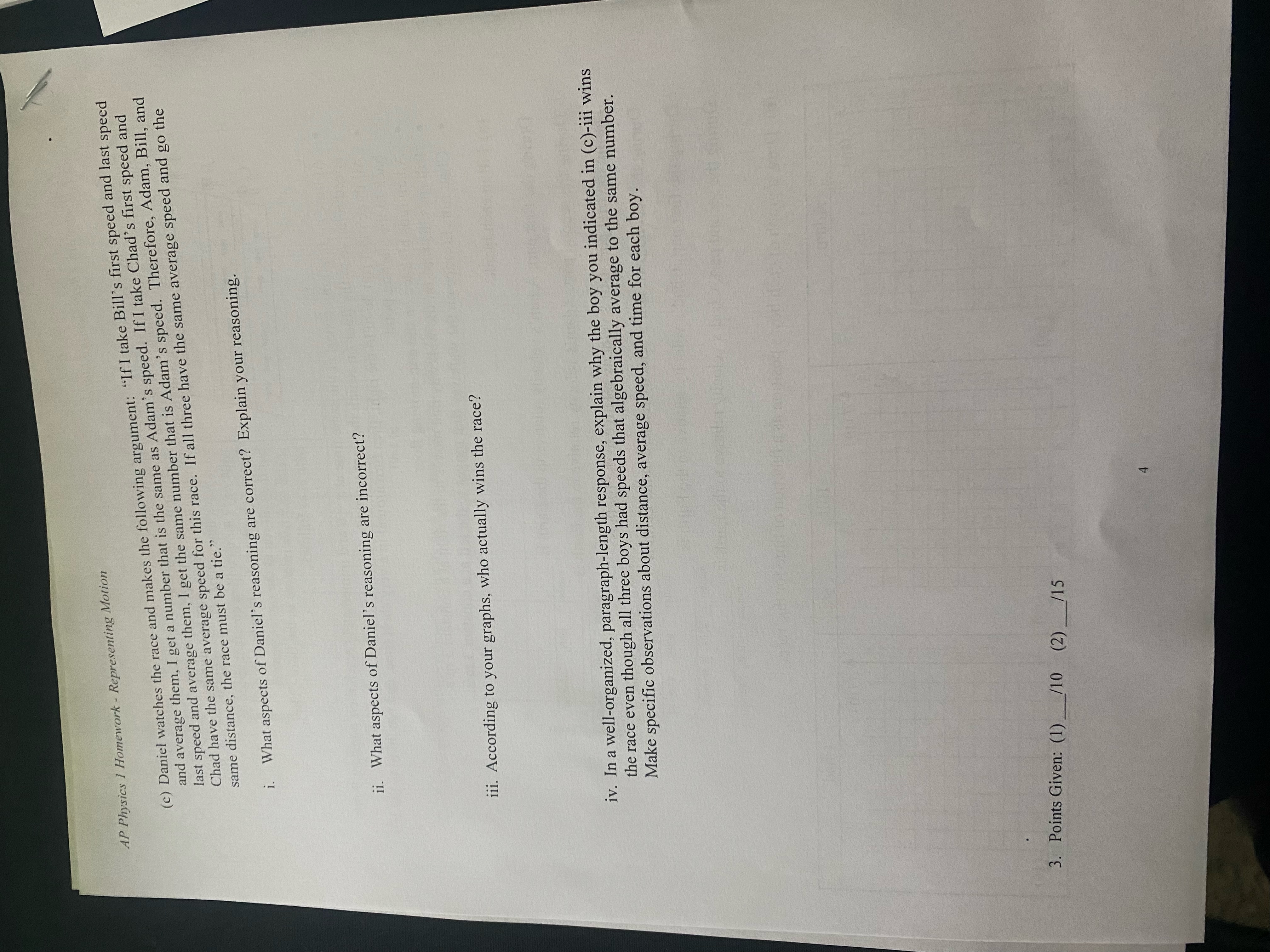 particular runner. The scientists take a video of the runner completing the