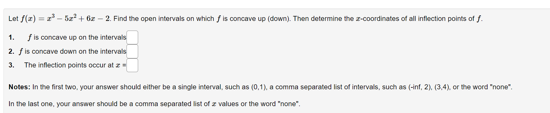 ................. Let f(m) : $3 7 51'2 + 6:): i 2. Find