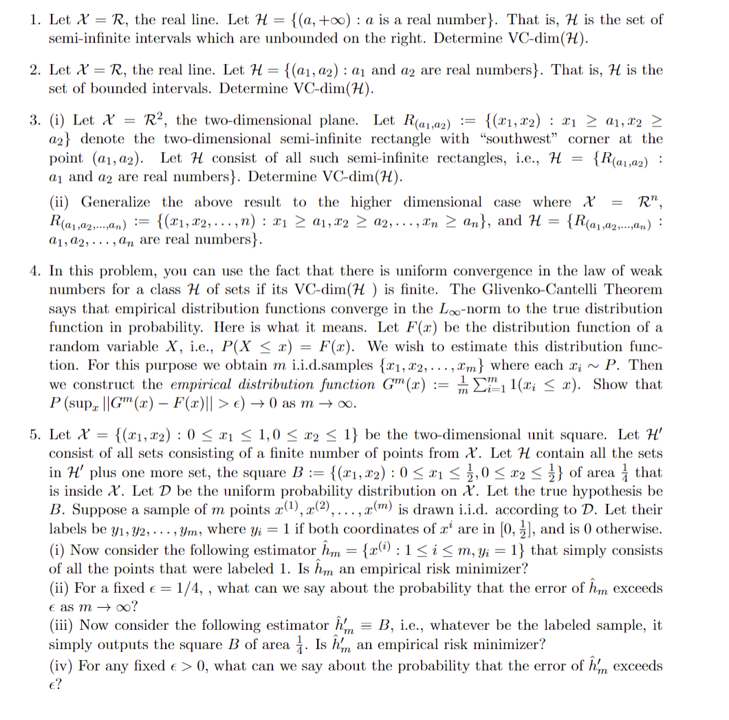  . (i) Let X = R2, the two-dimensional plane. Let Rm\")