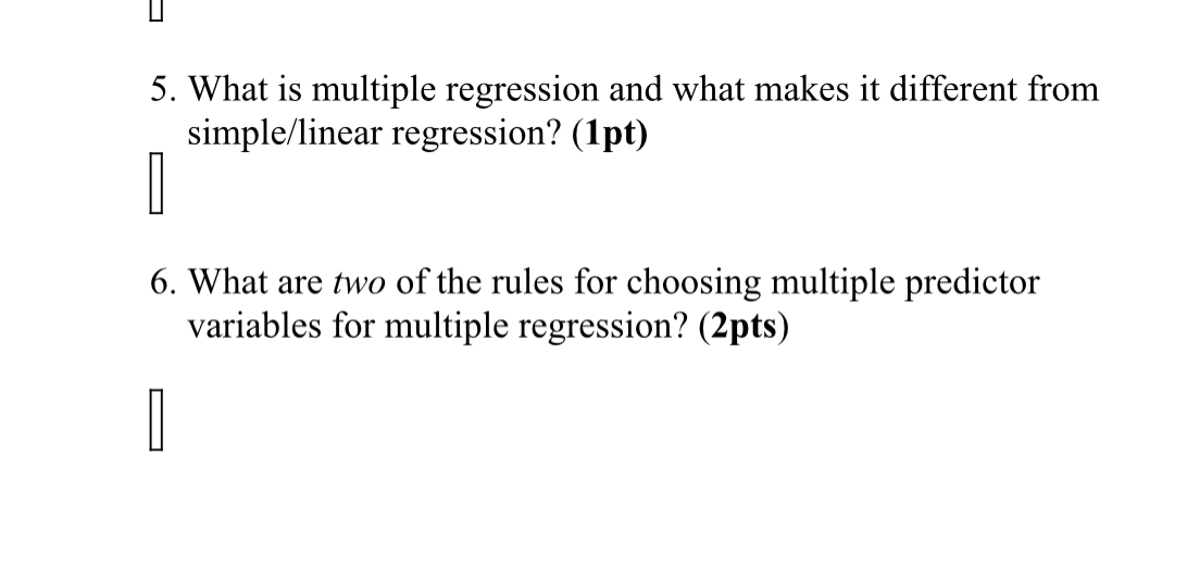 assess that correlation does not? (1pt) 2. The difference between an actual