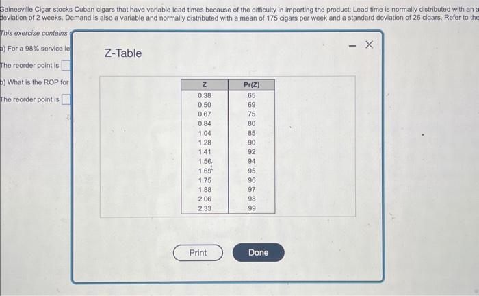 reoder peint is Dainesville Cigar stocks Cuban cigars that have variable lead