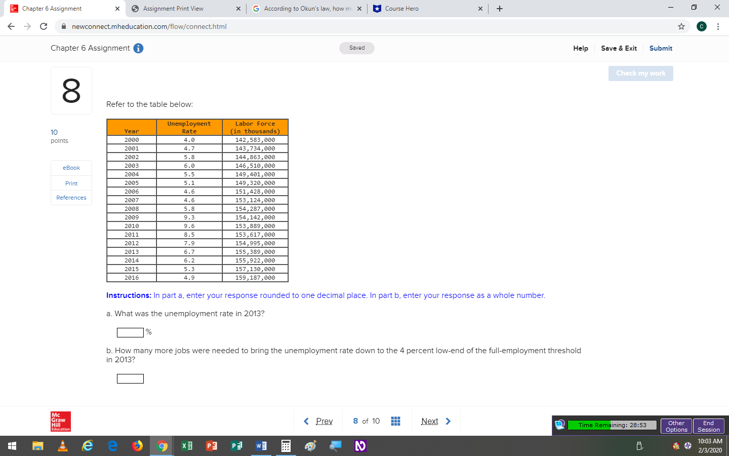  Chapter 6 Assignment X 5 Assignment Print View X G According