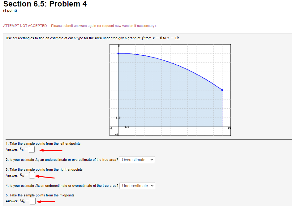 Rule Cl Section 6.5: Problem 11 (1 point) Estimate ( cos(r?) da