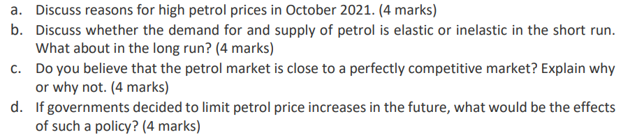 Please refer below:Read the following article 'Why is petrol so expensive right