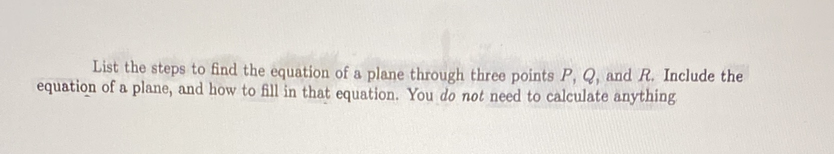 No equation is needed List the steps to find the equation