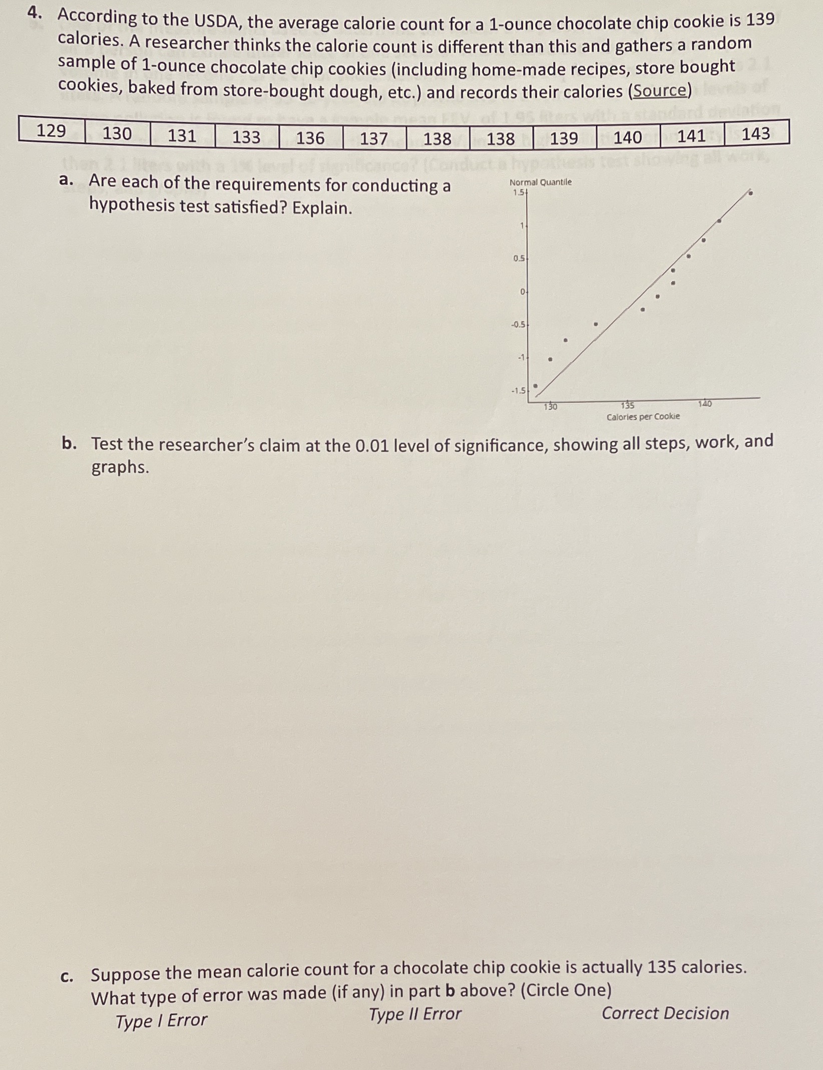  4. According to the USDA, the average calorie count for a