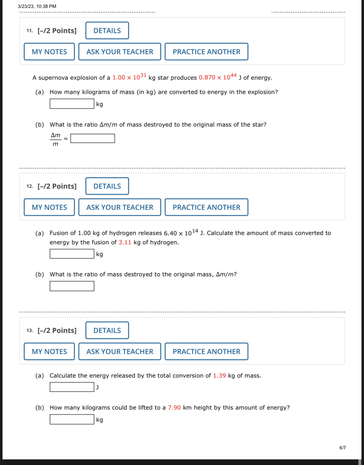  3/23/23, 10:38 PM 11. [-/2 Points] DETAILS MY NOTES ASK YOUR