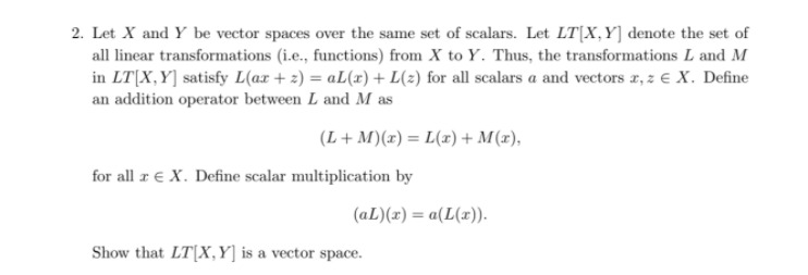 IT : Yf - Xy associated with the linear operator L :