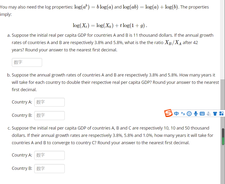 plz explain, thx You may also need the log properties: logliab} =