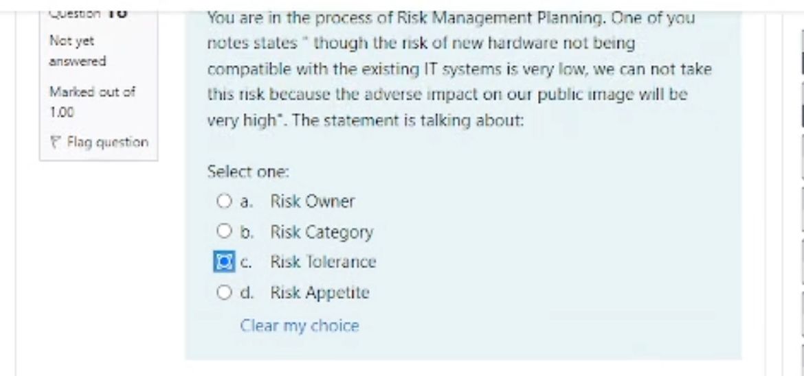 be confirmed during the final meeting of Identify Flag question Risk Process