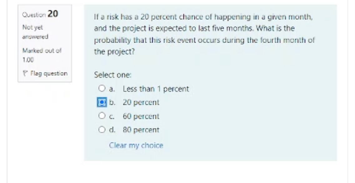 Risk phase O c. This will be confirmed during the Plan Risk