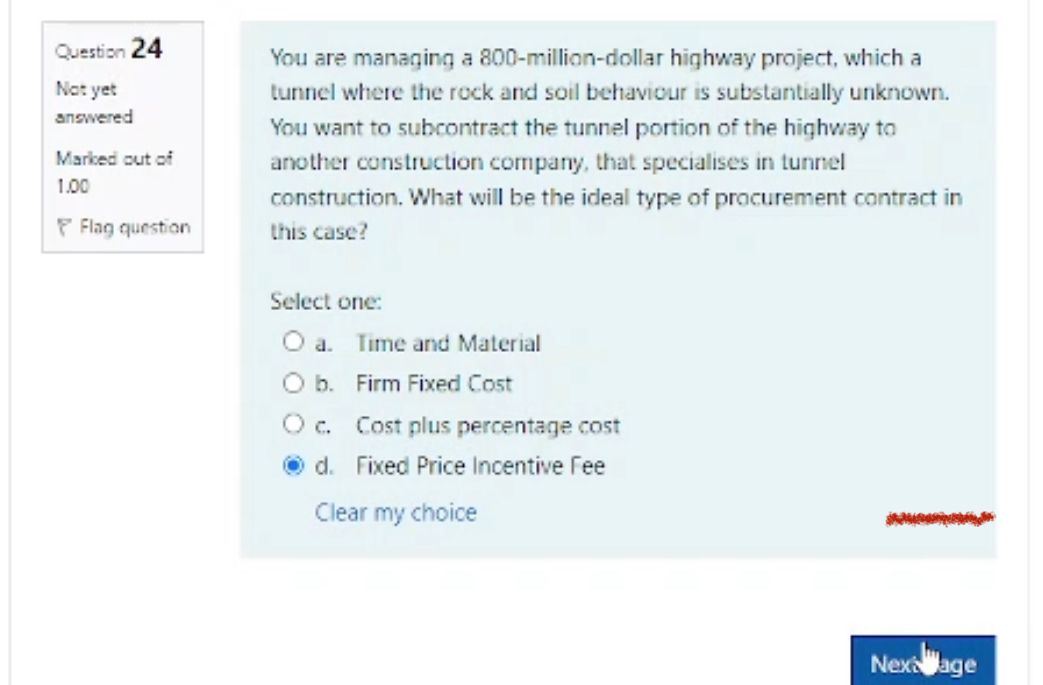 project manager of a project which would do oil- Not yet exploration