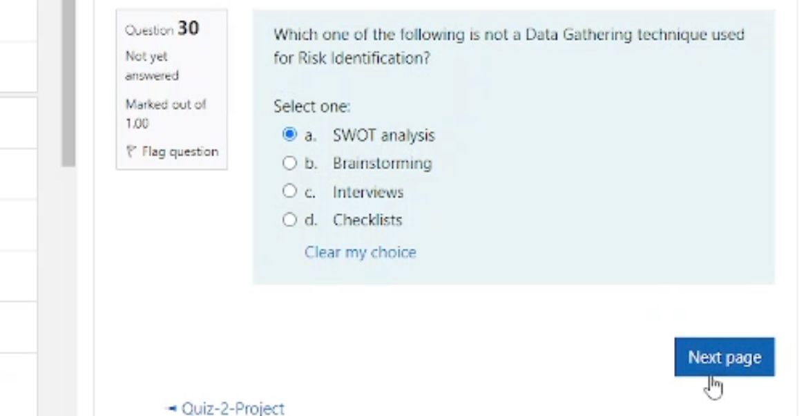 Risk Transfer O c. Active Risk Acceptance O d. Improper risk planning