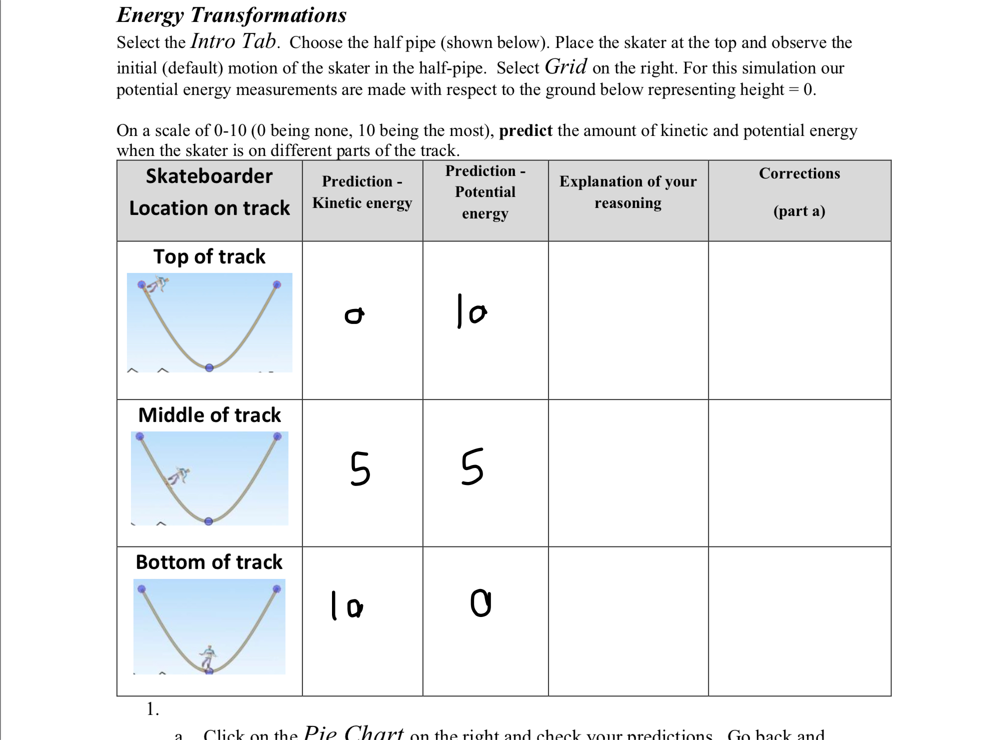 Energy Transformations Select the Intro Tab. Choose the half pipe (shown