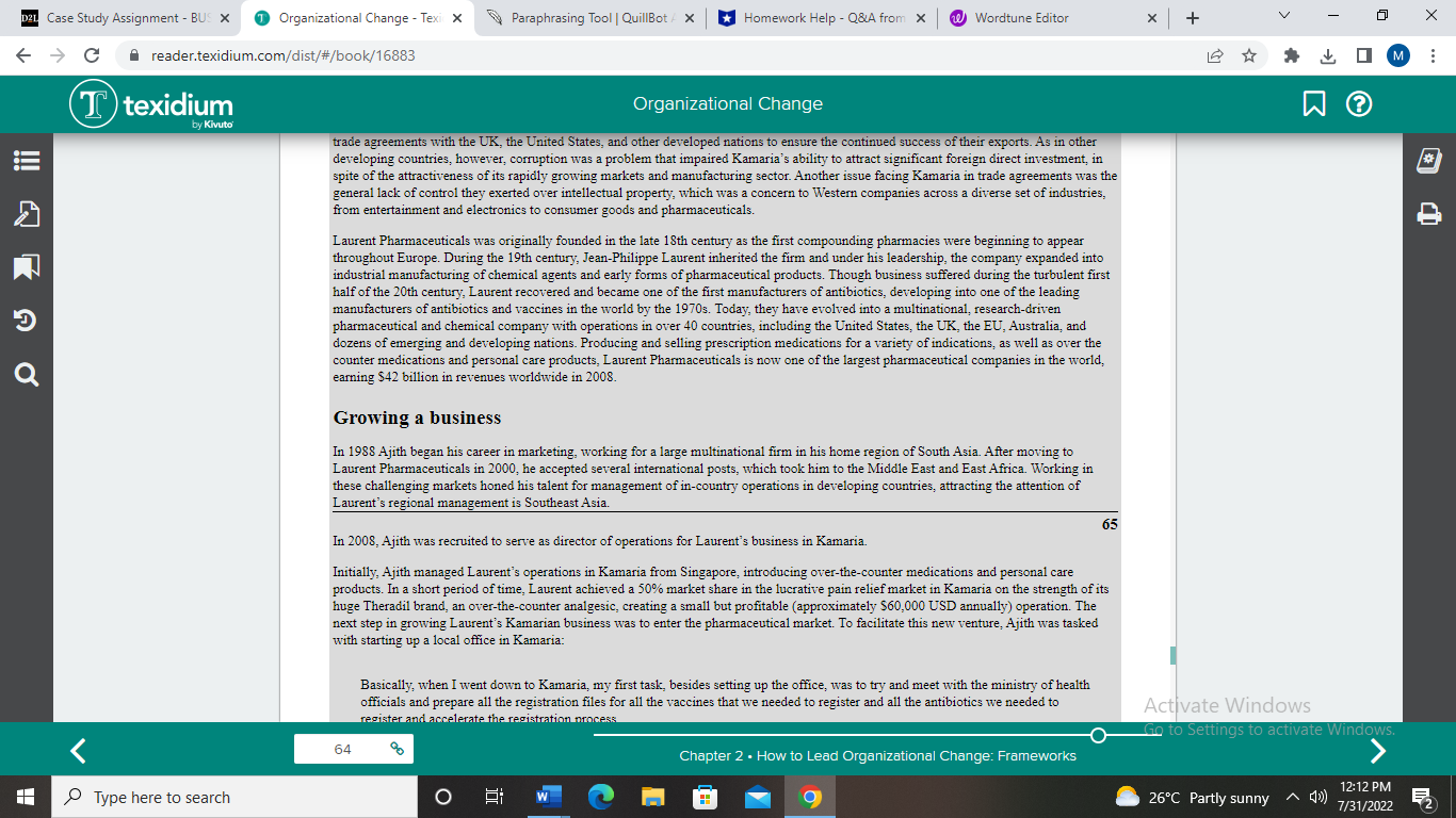 give the summary of the case D21 Case Study Assignment - BUS