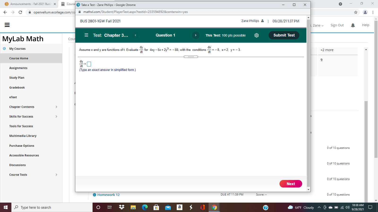 Can you please solve this question? Announcements - Fall 2021 Busir X
