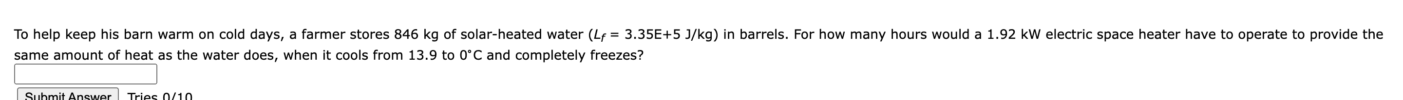 To help keep his barn warm on cold days, a farmer