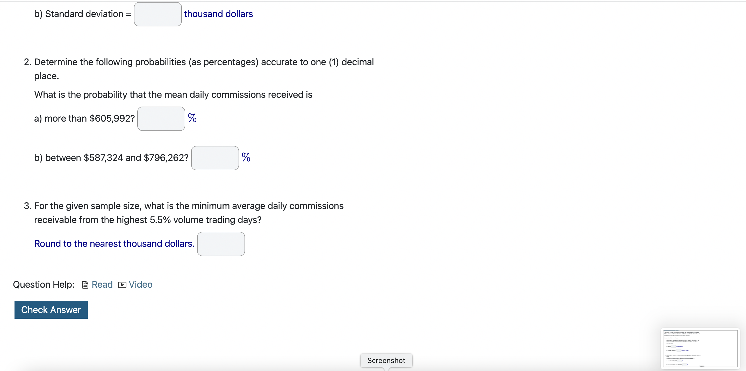 stock brokerage follows a normal distribution with a mean of 96.8 and