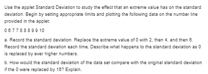 mean and median of each of the three data sets presented in