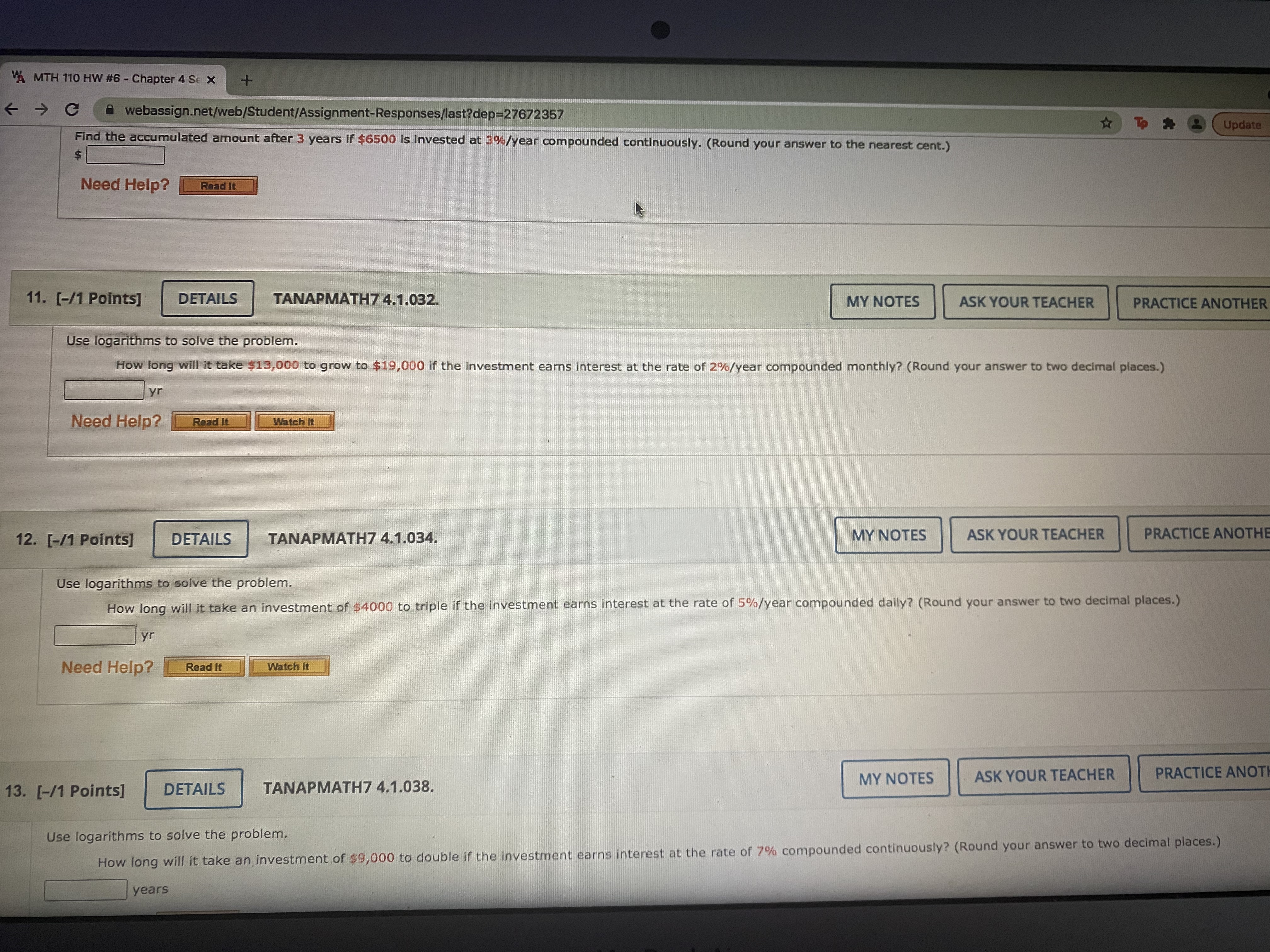 x + - C webassign.net/web/Student/Assignment-Responses/last?dep=27672357 To # (Update 17. [-/1 Points] DETAILS