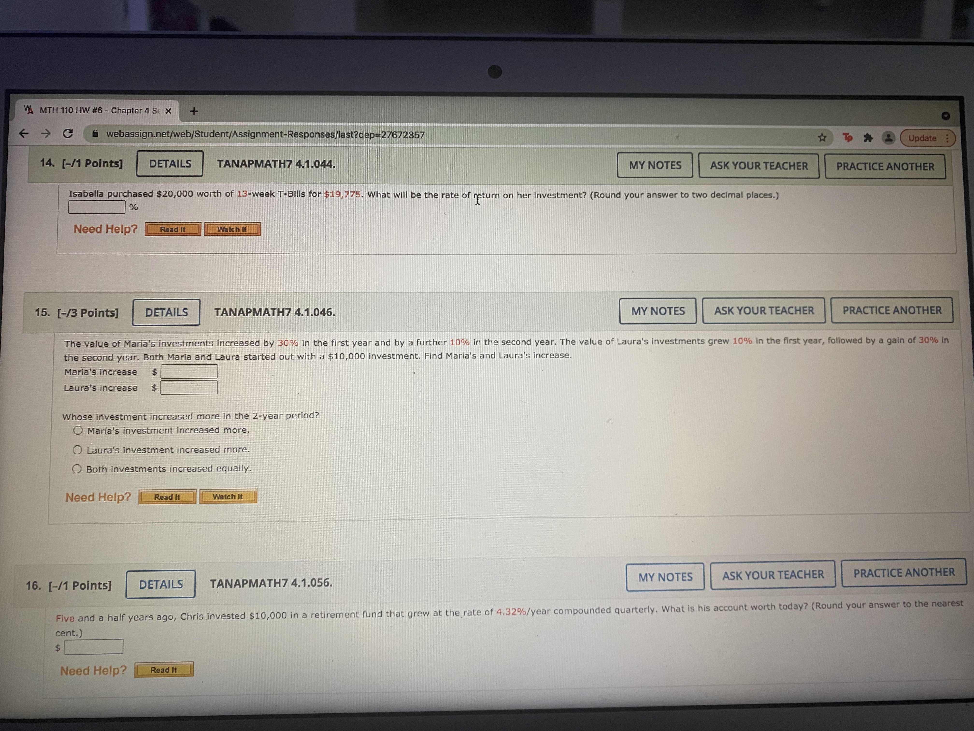 Bank pays interest at the rate of 4.27%/year compounded weekly in a