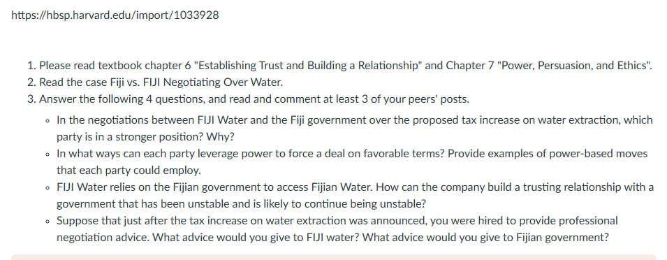httpsh bsp.harvard.edu!importflO3392B 1. Please read textbook chapter 6 "Establishing Trust and