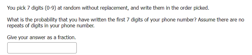 of 52 cards? Your answer is :A pia parlor offers a choice