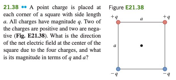 Q is distributed uniformly around + Q Q the left half of