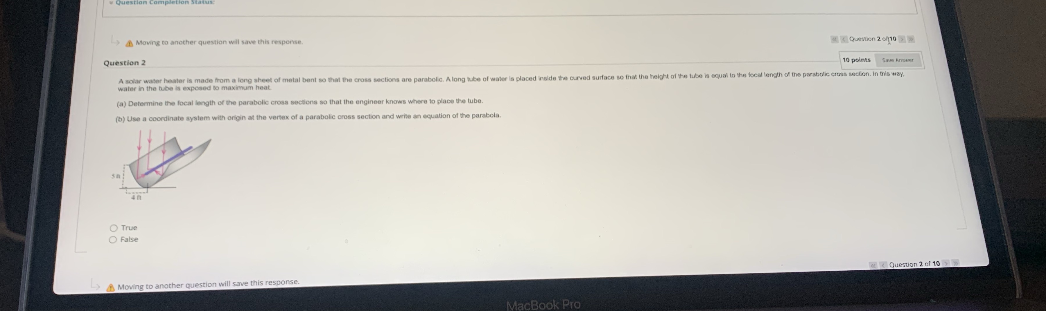 Ignore true or false. Show work please Moving to another question will