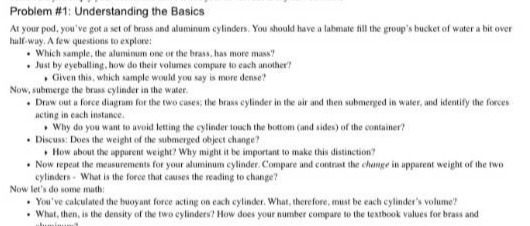  Problem #1: Understanding the Basics At your pod, you've got a