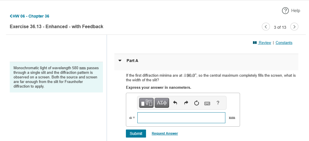 Calculus Based Physics 3 Chapter 36 Diffraction Question 3 and 4 Help