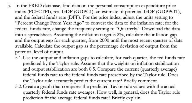  5. In the FRED database, find data on the personal consumption