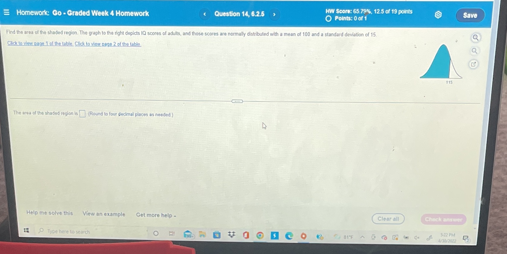= Homework: Go - Graded Week 4 Homework Question 14, 6.2.5 HW