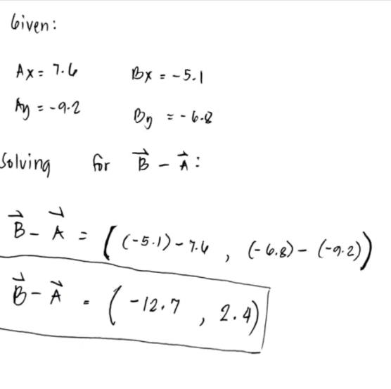 correct answ/er _> X 5. The components of vectors A and B