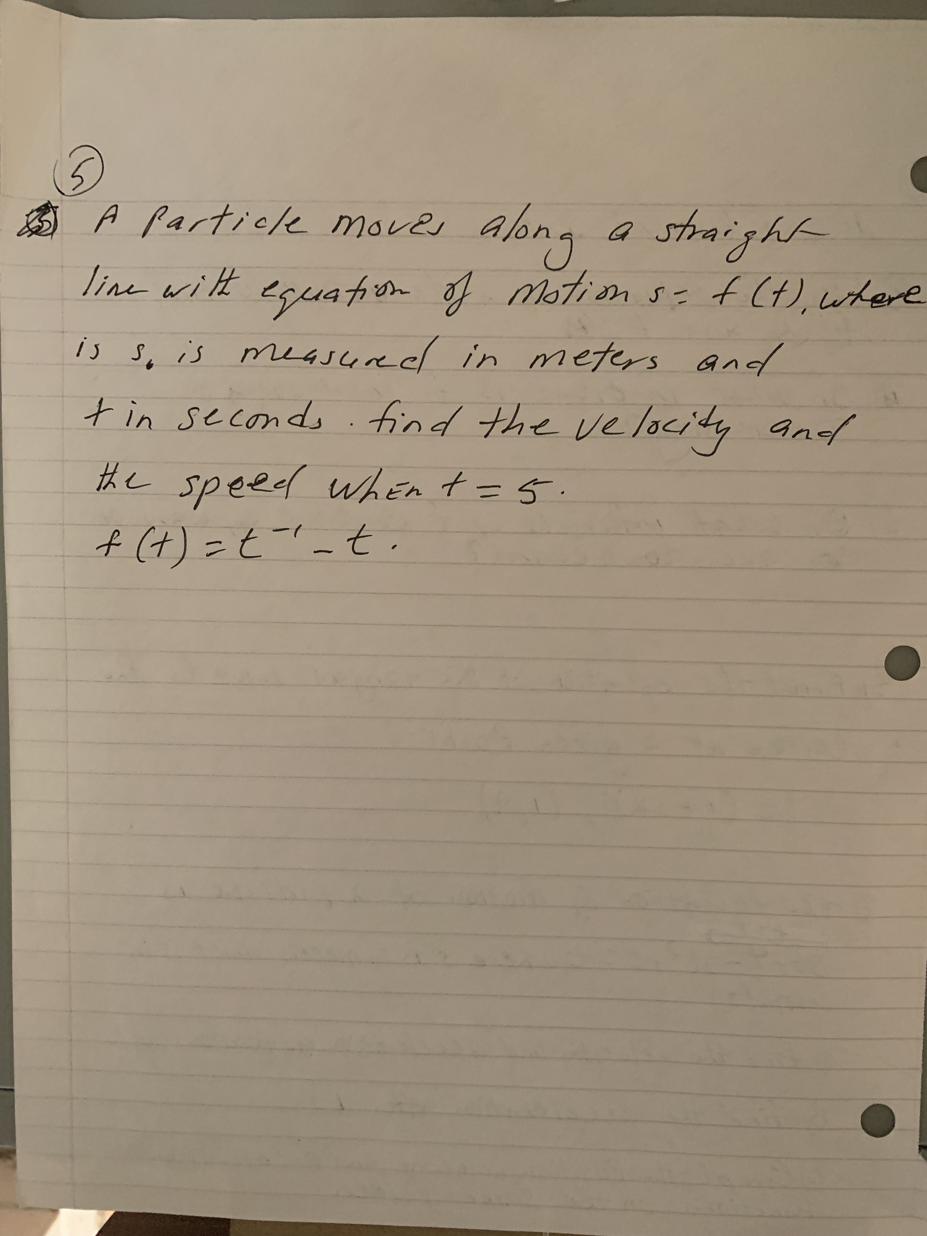 Q ) Else the definition of a derivative to find f (