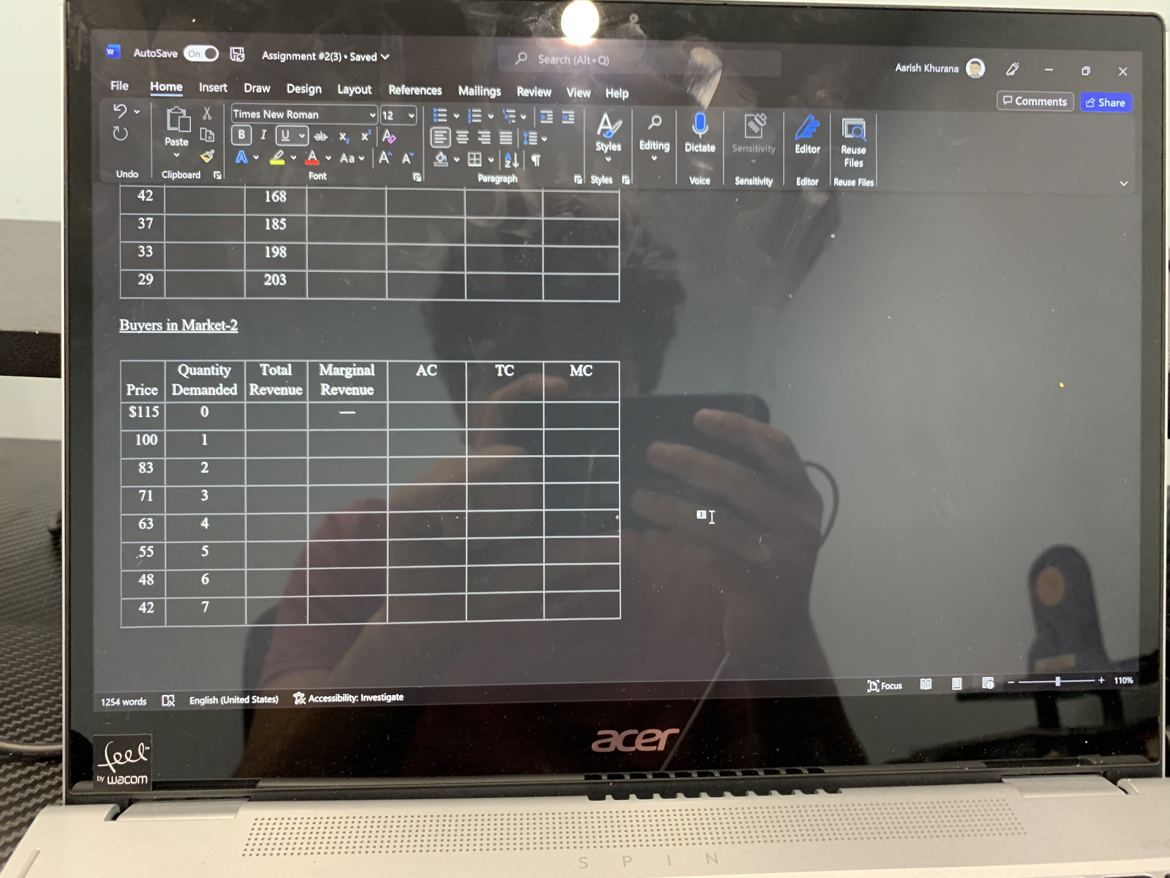 Khurana File Home Insert Draw Design Layout References Mailings Review View Help