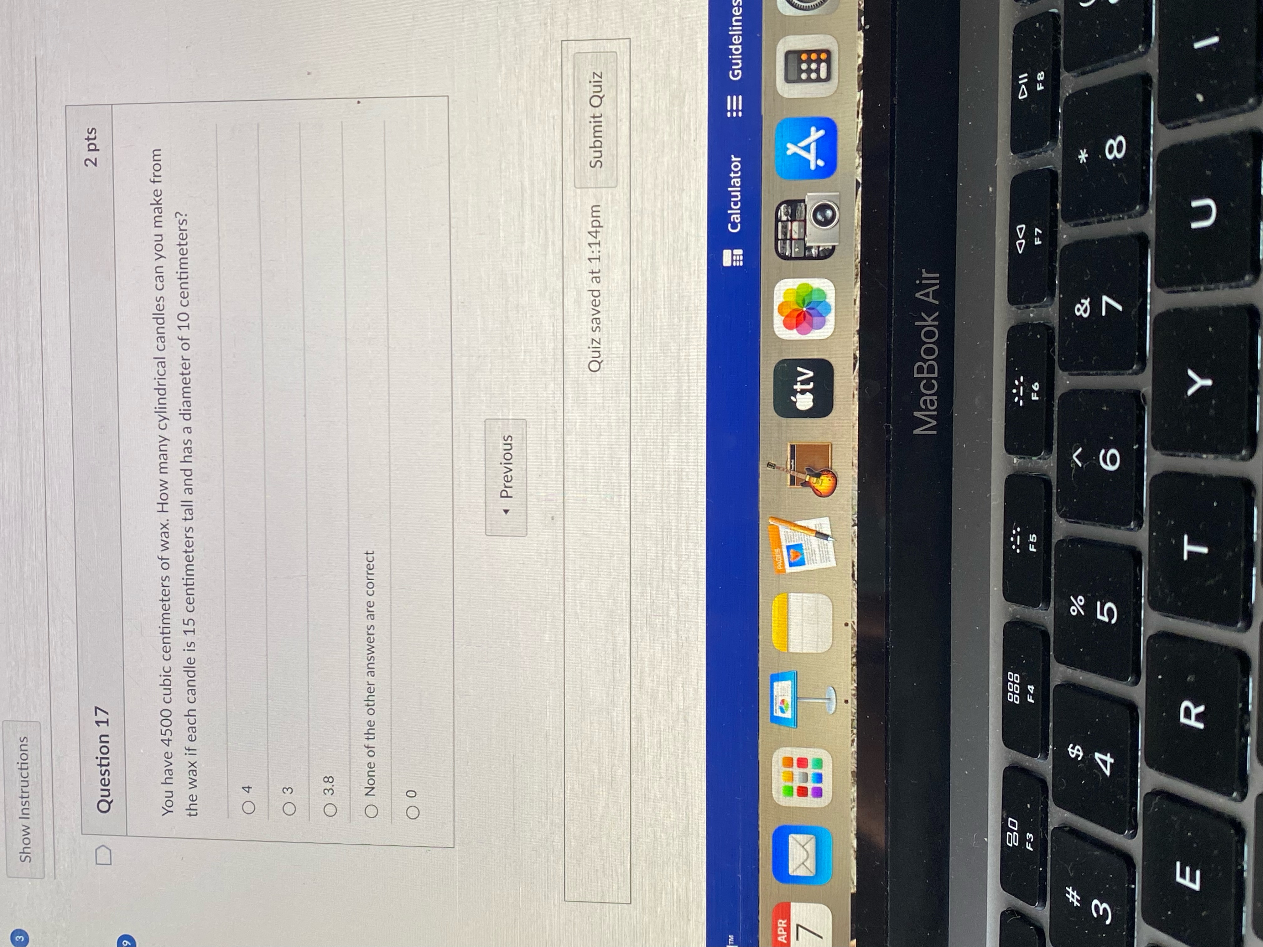 F6 F7 $ % & 3D Question 12 2 pts Which is