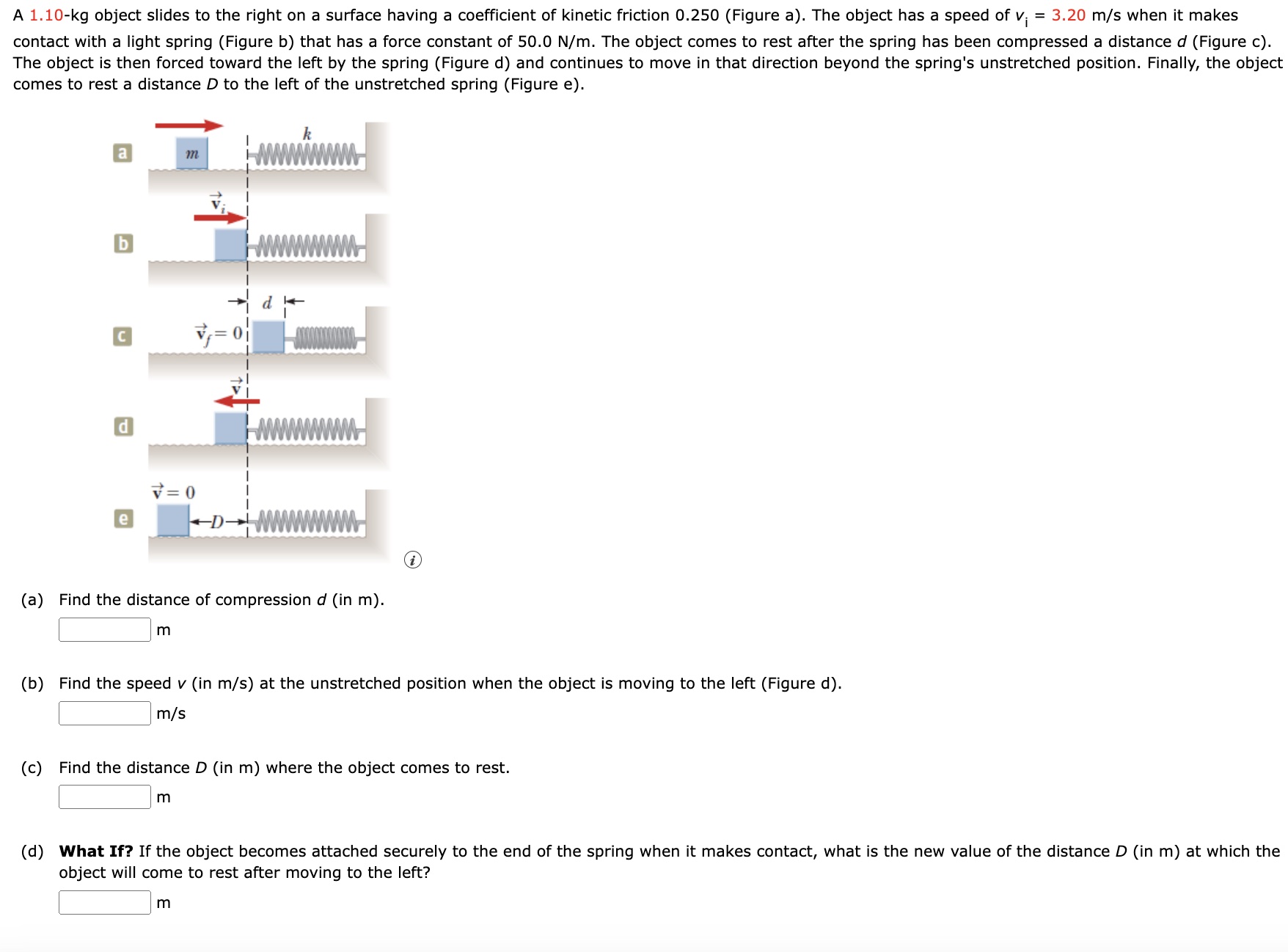 A 1.10-kg object slides to the right on a surface having