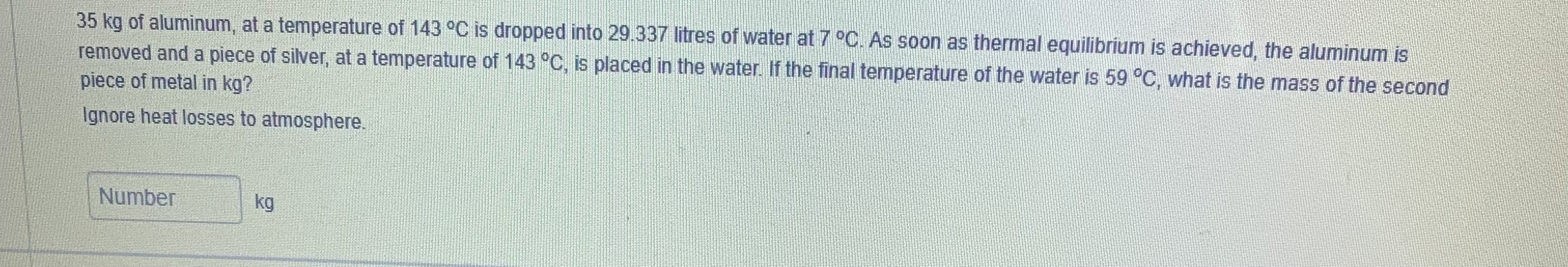 as follows: mass of the tested material = 3,269 g mass of